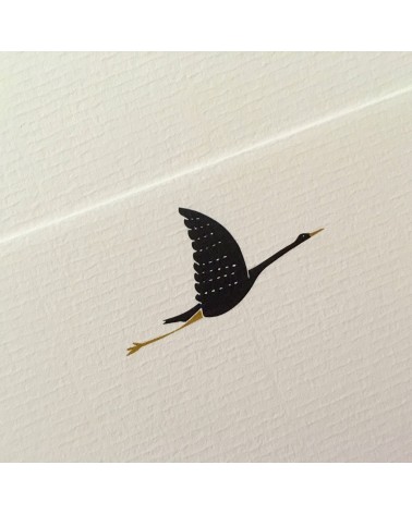 Entête sur le papier du coffret correspondance de Monsieur Papier: "Vol de nuit". L'Ecritoire design, lausanne.