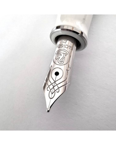 Stylo-plume à piston Pelikan Souverän 605 Green White plume or 14 carats rhodié