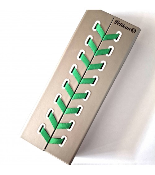 Stylo-plume à piston Pelikan Souverän 605 Green White plume or 14 carats rhodié