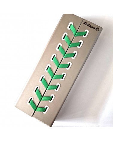 Stylo-plume à piston Pelikan Souverän 605 Green White plume or 14 carats rhodié