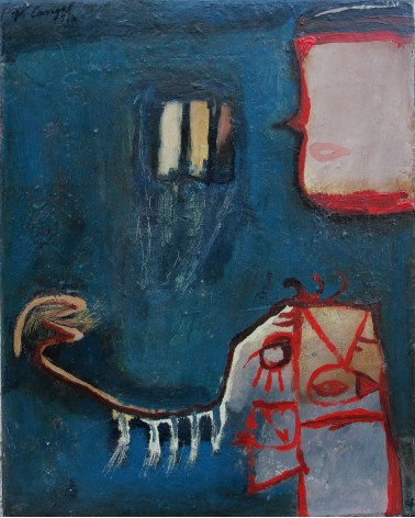 Tableau titré « Fenêtre », 1998, par le peintre cubain Vladimir Carvajal