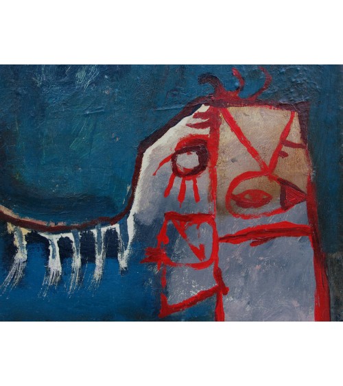 Tableau titré « Fenêtre », 1998, par le peintre cubain Vladimir Carvajal, détail