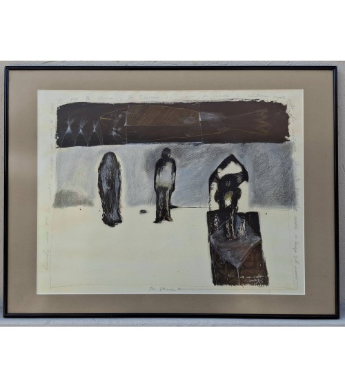 Tableau titré « La noche es larga », 1998, par le peintre cubain Vladimir Carvajal