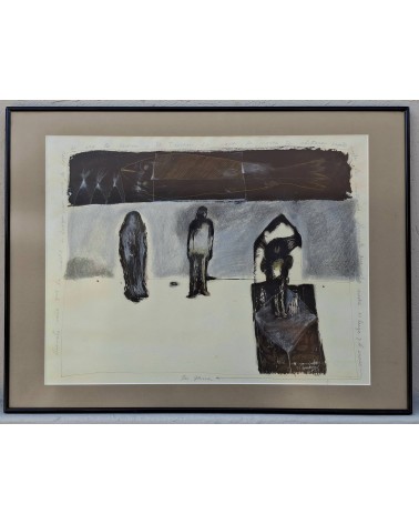 Tableau titré « La noche es larga », 1998, par le peintre cubain Vladimir Carvajal