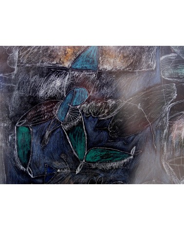 Tableau titré « Opera ciega », 1998, par le peintre cubain Vladimir Carvajal, détail