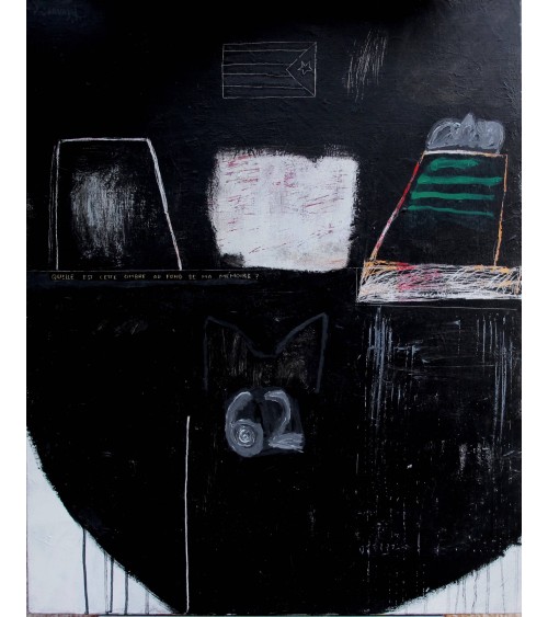 Tableau titré « Soixante-deux », 2001, par le peintre cubain Vladimir Carvajal