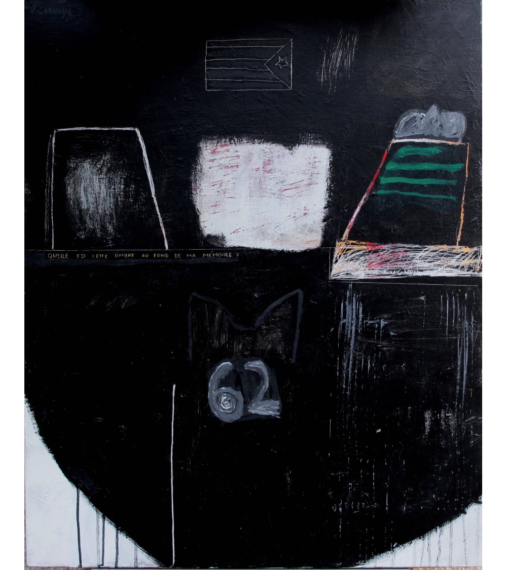 Tableau titré « Soixante-deux », 2001, par le peintre cubain Vladimir Carvajal