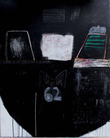 Tableau titré « Soixante-deux », 2001, par le peintre cubain Vladimir Carvajal