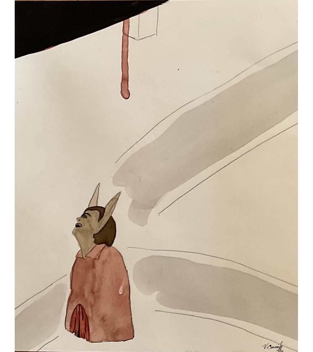 Tableau titré « C’est amusant », 2019, par le peintre cubain Vladimir Carvajal