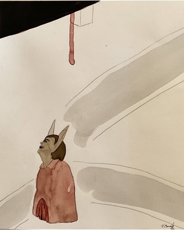 Tableau titré « C’est amusant », 2019, par le peintre cubain Vladimir Carvajal