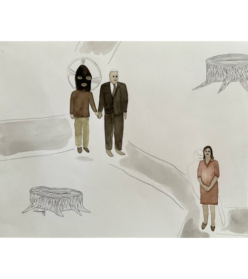 Tableau titré « En bonne compagnie », 2019, par le peintre cubain Vladimir Carvajal