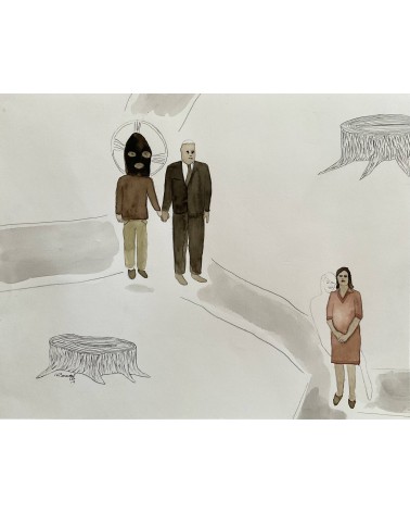 Tableau titré « En bonne compagnie », 2019, par le peintre cubain Vladimir Carvajal