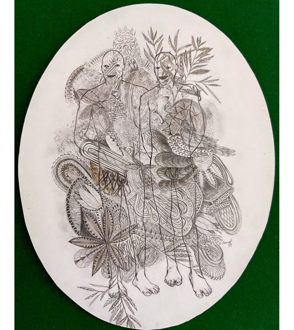 Tableau titré « Eden », 2019, par le peintre cubain Vladimir Carvajal