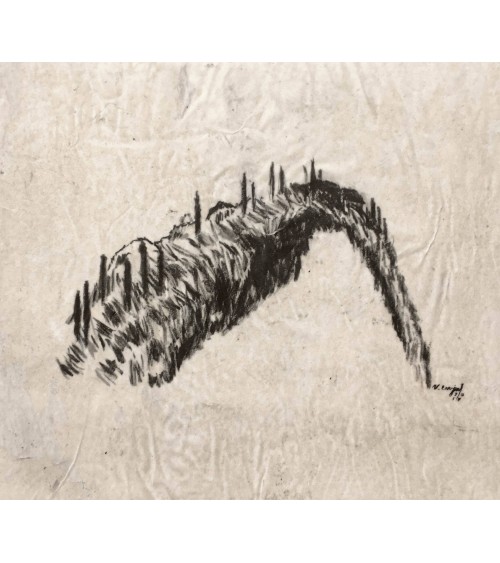 Tableau titré « Arche de terre », 2017, par le peintre cubain Vladimir Carvajal