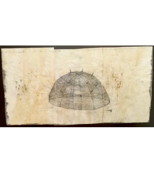 Tableau titré « Chapeau », 2017, par le peintre cubain Vladimir Carvajal