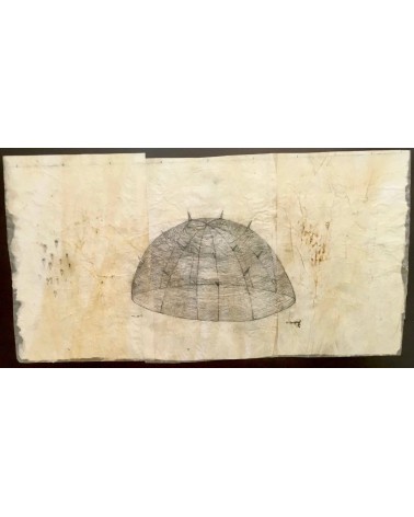 Tableau titré « Chapeau », 2017, par le peintre cubain Vladimir Carvajal