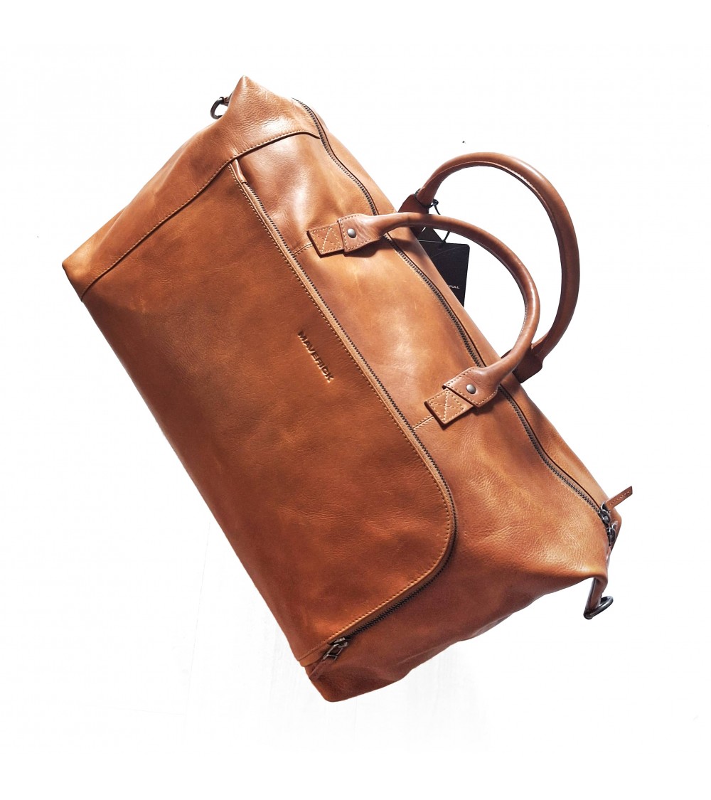 Sac de voyage Maverick, cuir de vachette pleine fleur