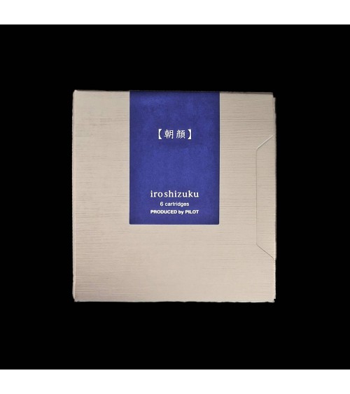 Cartouches Iroshizuku pour stylos-plume de la marque Pilot, Asa-Gao (bleu-roi)