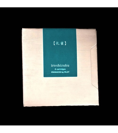 Cartouches Iroshizuku pour stylos-plume de la marque Pilot, Ku-Jaku (bleu turquoise)