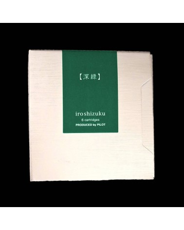 Cartouches Iroshizuku pour stylos-plume de la marque Pilot, Shin-Ryoku (vert forêt)