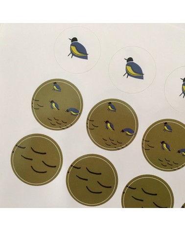 Stickers dans coffret correspondance de Monsieur Papier: "Bécasseau". L'Ecritoire design, Lausanne.
