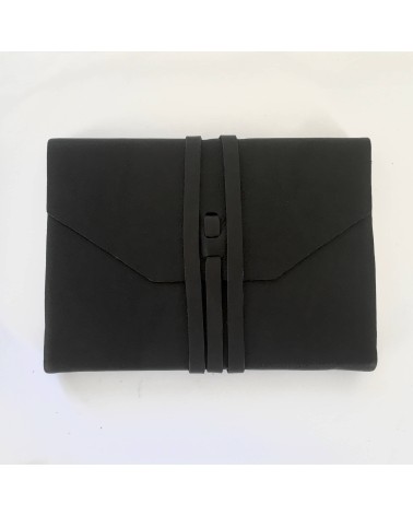 Carnet Manufactus Laccio, couverture cuir veau noir grandes tailles