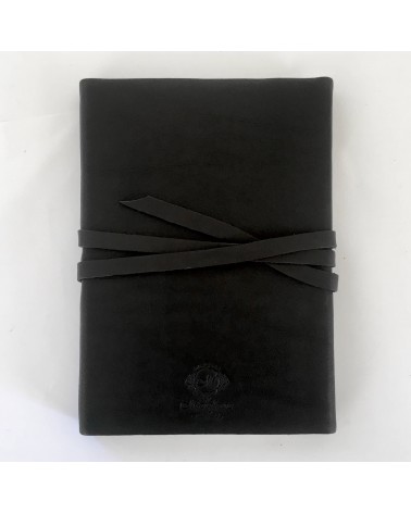 Carnet Manufactus Laccio, couverture cuir veau noir grandes tailles