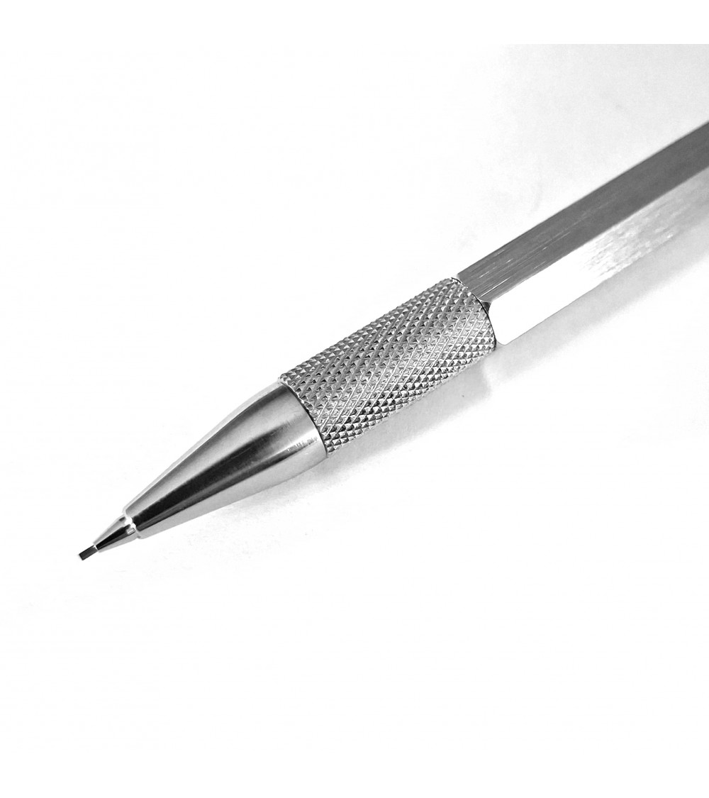 Porte-mine Loclen Tekno Hex Chrome, fabriqué en Italie