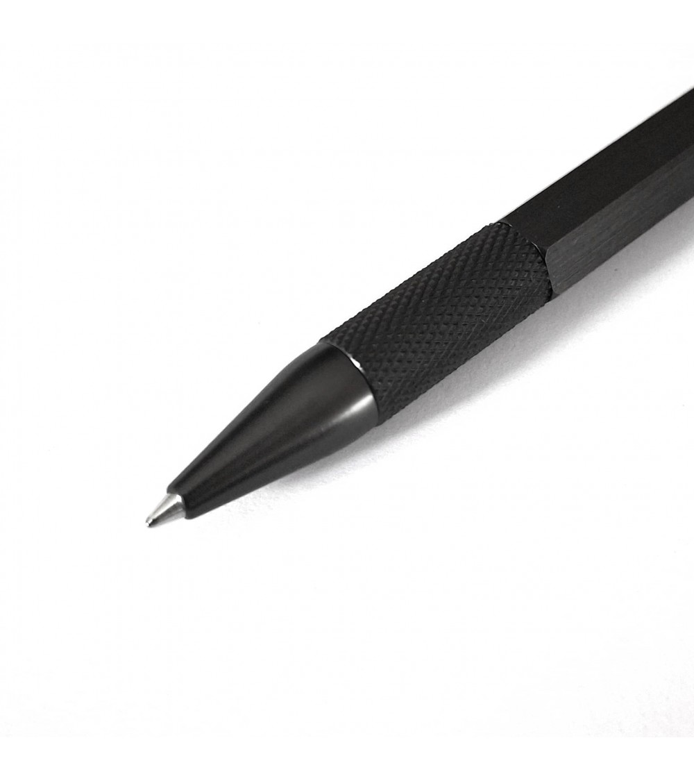 Stylo-bille Loclen Tekno Hex Black, fabriqué en Italie
