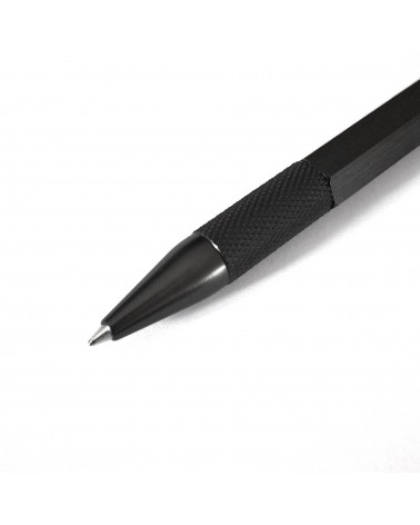 Stylo-bille Loclen Tekno Hex Black, fabriqué en Italie