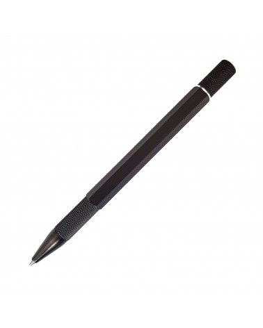 Stylo-bille Loclen Tekno Hex Black, fabriqué en Italie