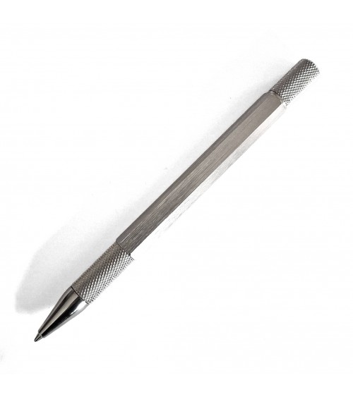 Stylo-bille Loclen Tekno Hex Chrome, fabriqué en Italie