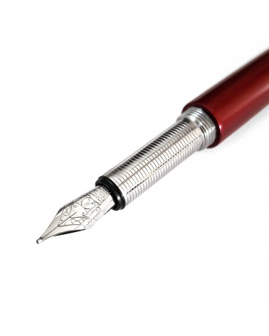Stylo-plume convertible en roller Loclen Classica Red, fabriqué en Italie