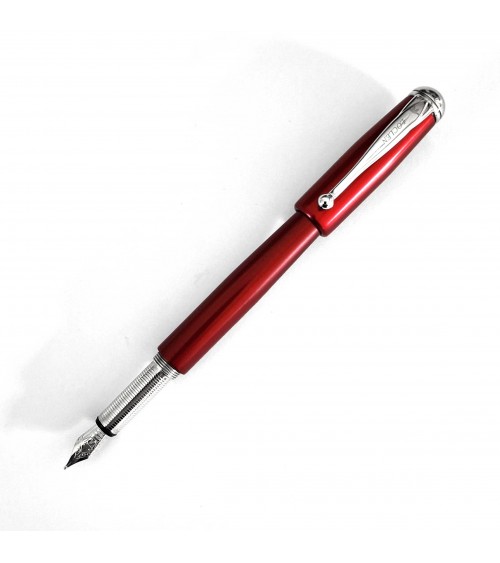 Stylo-plume convertible en roller Loclen Classica Red, fabriqué en Italie