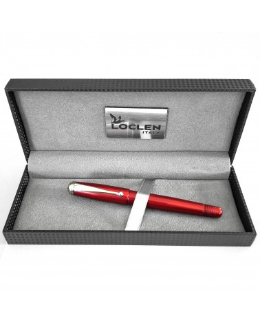 Stylo-plume convertible en roller Loclen Classica Red, fabriqué en Italie