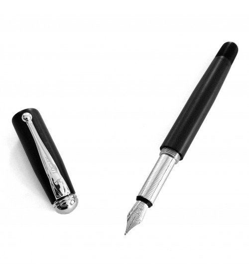 Stylo-plume convertible en roller Loclen Classica Black, fabriqué en Italie