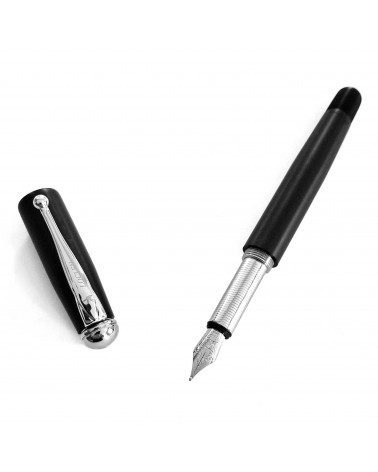 Stylo-plume convertible en roller Loclen Classica Black, fabriqué en Italie