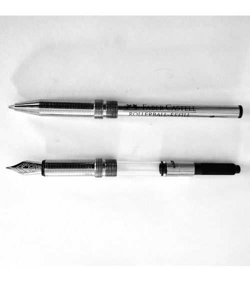 Stylo-plume convertible en roller Loclen Classica Black, fabriqué en Italie