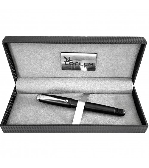 Stylo-plume convertible en roller Loclen Classica Black, fabriqué en Italie