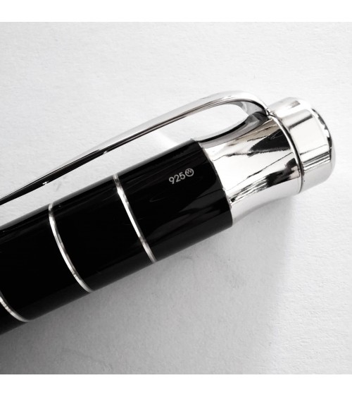 Roller Waldmann Tango Noir, argent massif sterling 925