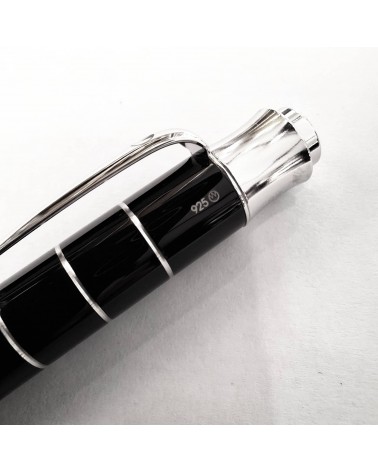 Stylo-bille Waldmann Tango Noir, argent massif sterling 925