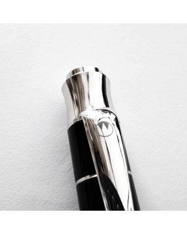 Stylo-bille Waldmann Tango Noir, argent massif sterling 925