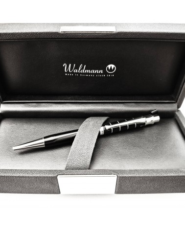 Stylo-bille Waldmann Tango Noir, argent massif sterling 925