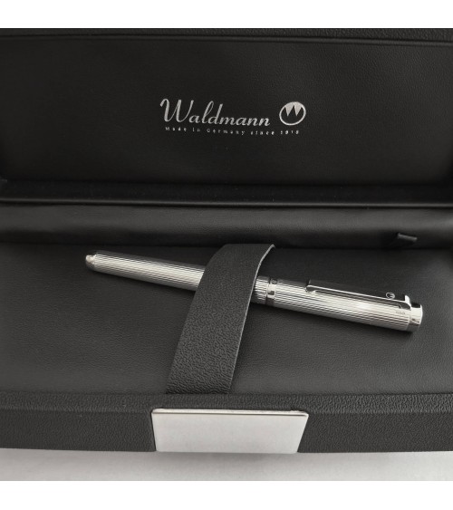 Stylo-plume Waldmann Liberty 6932 argent massif sterling 925 guilloché, bec largeur M.