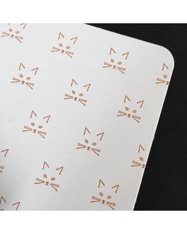 Set de cinq cartes Chats Le Typographe et enveloppes papier recyclé Original Crown Mill, format A6