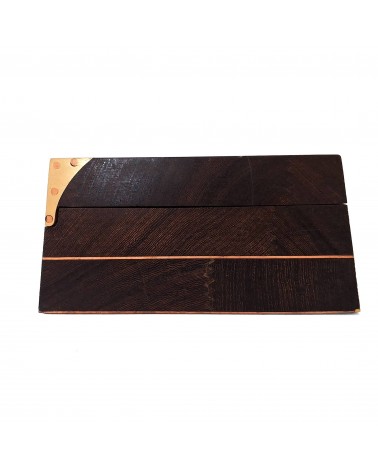Boîte pour petits objets Patrick Guénat bois de wengé, cuivre et laiton
