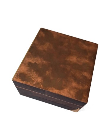 Boîte pour petits objets Patrick Guénat bois de wengé, cuivre et laiton