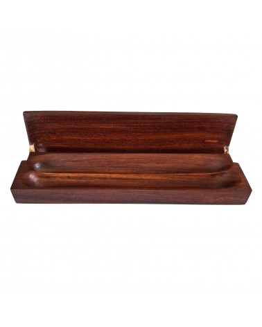 Plumier Patrick Guenat 2 places, bois de padouk et cuivre