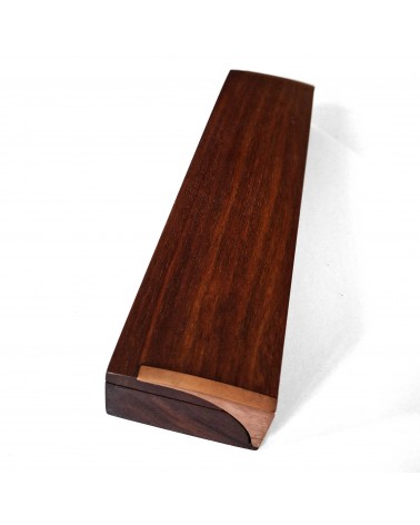 Plumier Patrick Guenat 2 places, bois de padouk et cuivre