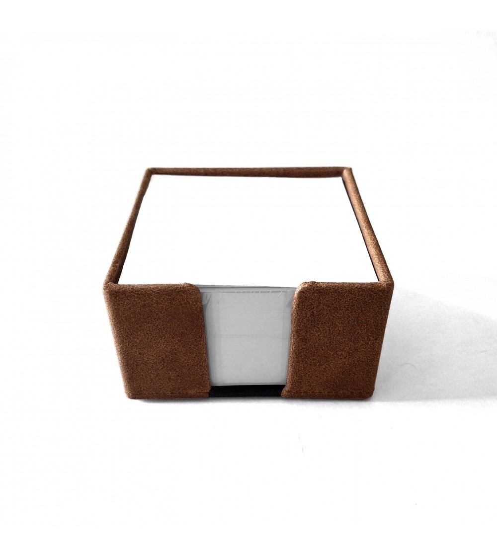 Porte bloc-notes de bureau PA Montana recouvert de cuir brun clair